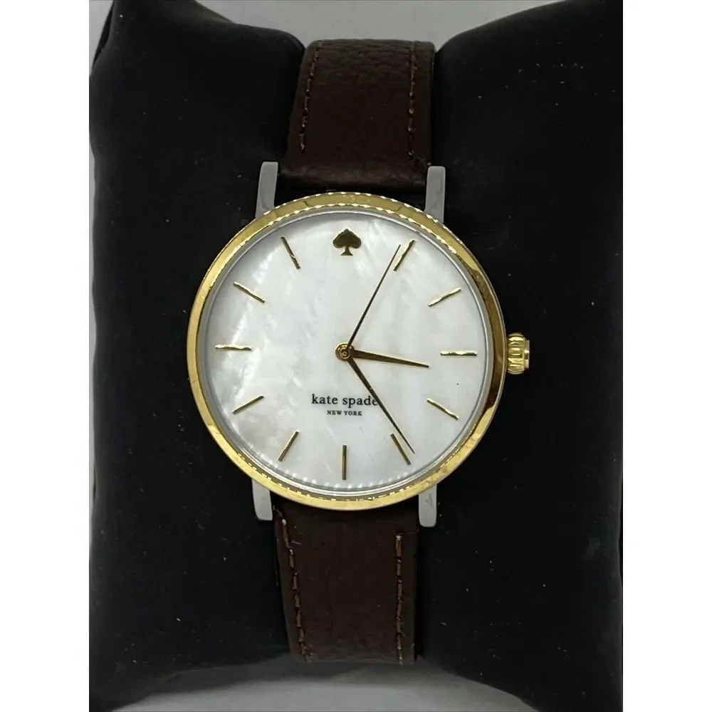 Kate Spade New York 0781 Women Brown Leather White Analog Dial Wrist Watch XX578